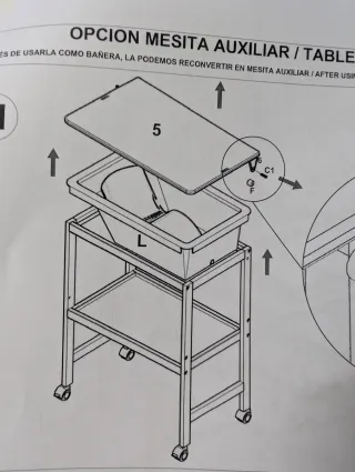 Cambiador bañera bebé