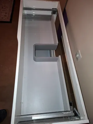 Mueble de baño blanco 2 cajones  120 ancho X45 X55