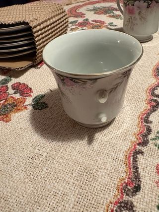 Set 6 Tazzine e Piattini Fiori