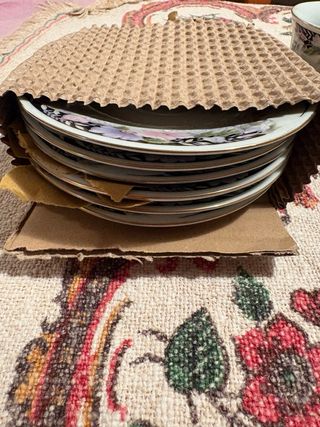 Set 6 Tazzine e Piattini Fiori