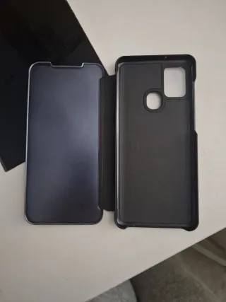 Funda de teléfono negra. Samsung Galaxy A21S