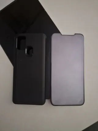 Funda de teléfono negra. Samsung Galaxy A21S