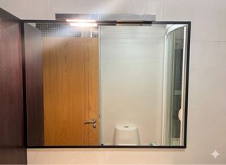 Mueble de baño 2 piezas lavabo + cajonera + espejo