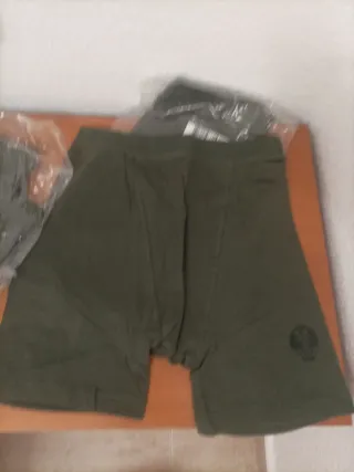 3 Calzoncillos Boxer Verde Militar Talla 1.