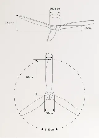 Ventilador de Techo Madera 40W ABS
