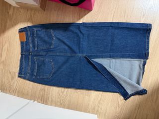 Falda vaquera larga azul