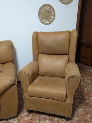 Conjunto de Sofás ( 3 Plazas + Sillón) Color Camel