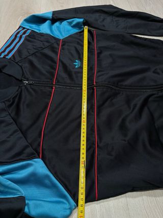 Chaqueta Adidas Vintage 80s/90s Negra y Turquesa