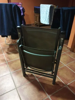 Silla de jardín plegable gris
