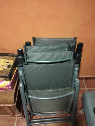 Silla de jardín plegable gris