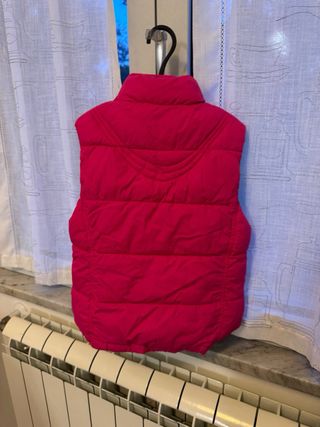 Piumino smanicato bambina double face