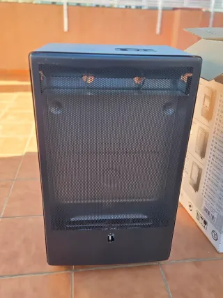 Estufa de gas negra
