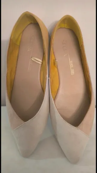 Bailarinas SFERA Beige y Amarillo Talla 38