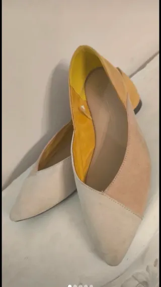 Bailarinas SFERA Beige y Amarillo Talla 38