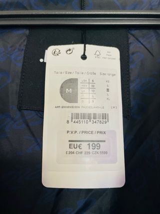 Abrigo Desigual Azul con Estampado LOVE