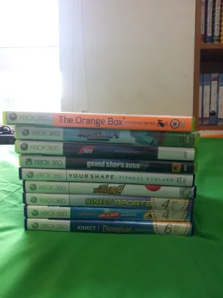 Xbox 360 (+ mandos, cables, juegos y Kinect)