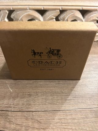 Portamonete Coach monogram nero e oro