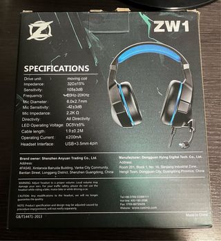 Ozeino ZW1 Gaming Headset RGB