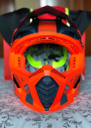 Casco LS2 MX 437 Enduro Naranja Azul poco usado
