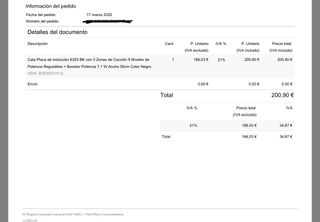 Cata Placa de Inducción 6303 BK