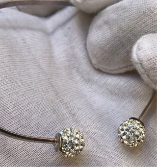 Brazalete Plata Ley Brillantes + Regalo