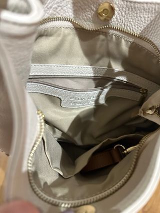 Bolso piel crudo y marrón