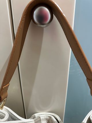 Bolso piel crudo y marrón