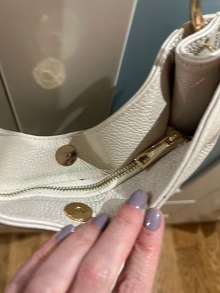 Bolso piel crudo y marrón