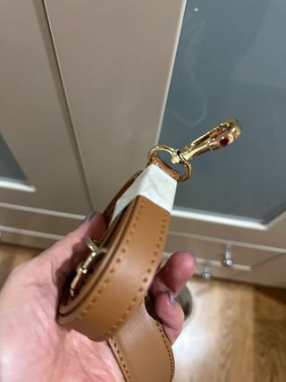 Bolso piel crudo y marrón