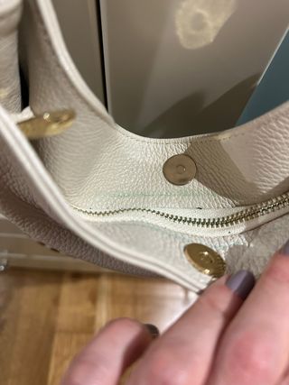 Bolso piel crudo y marrón