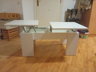 Mesa de centro blanca de madera