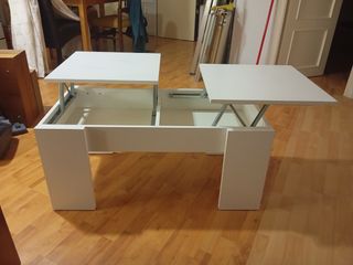 Mesa de centro blanca de madera