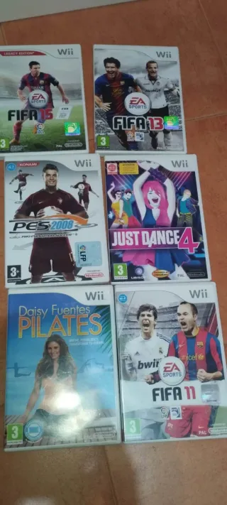 Lote 6 Juegos Wii: FIFA, PES, Just Dance