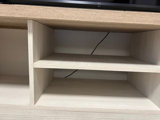 Mueble TV madera beige y gris