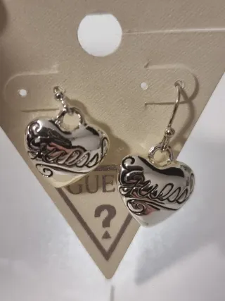 Pendientes Guess Corazón Plata