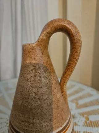 Jarrón Cerámica Danés Vintage Beige/Marrón