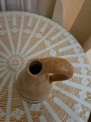 Jarrón Cerámica Danés Vintage Beige/Marrón