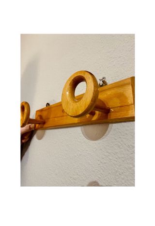 PERCHERO VINTAGE DE PARED ITALIA AÑOS 70 MADERA