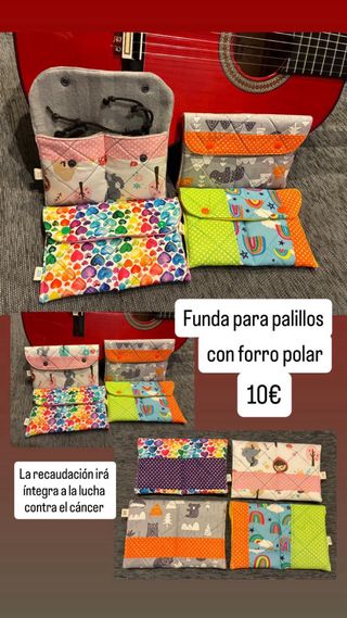 Funda para palillos/castañuelas con forro polar