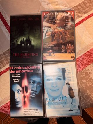 Lote 4 Películas VHS: Terror, Romance, Drama.