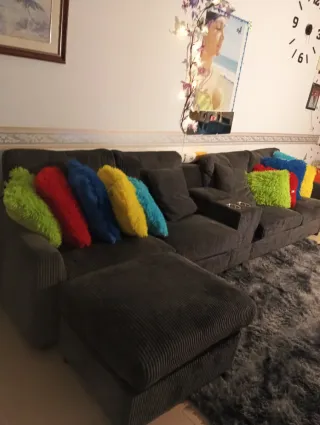 Sofá modular 4 plazas gris