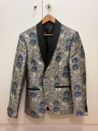 Americana para hombre tipo "Jacquard Shawl Blazer"