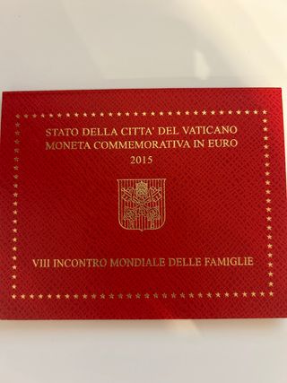 Moneda Vaticano 2015 Encuentro Familia