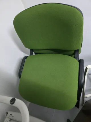 Sedie da ufficio/riunione verdi con nero