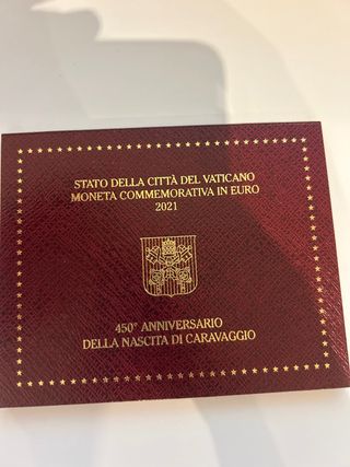 Moneda Vaticano 2021 Caravaggio 450 Aniversario