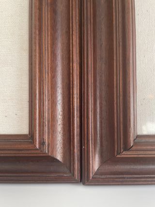 2 Quadri Punto Croce Cornice Legno