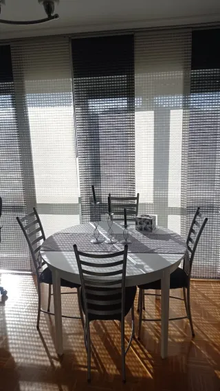 Mesa extensible comedor + 6 sillas