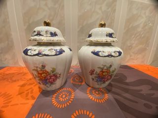 Juego Tocador Porcelana Flores