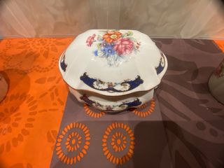 Juego Tocador Porcelana Flores