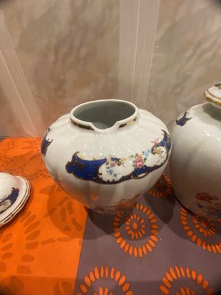 Juego Tocador Porcelana Flores